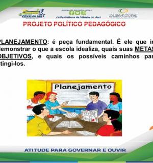 Formação Projeto Político Pedagógico para os gestores e coordenadores das escolas do município 