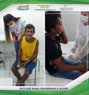 Saúde  e equipes do PSE, NASF, ESF fazem ação conjunta na comunidade do Aterro do Muriacá