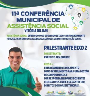 A Prefeitura convida você a participar da 11ª Conferência Municipal de Assistência Social em Vitória do Jari