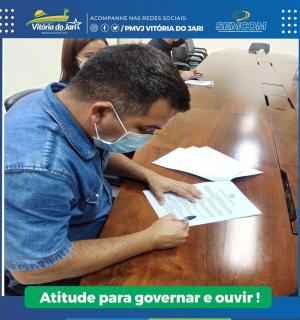 Assinatura do Termo de Cooperação entre a Prefeitura Municipal de Vitória do Jari e o Tribunal Regional Eleitoral do Amapá