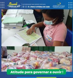 Distribuição de kits para famílias afetadas pela enchente do Rio Jari e Muriacá no primeiro semestre deste ano